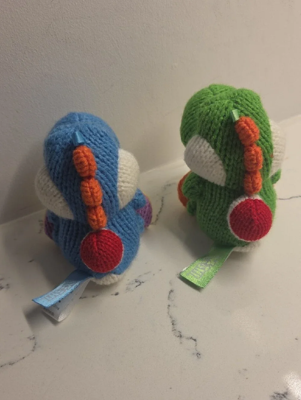 4 Nintendo Plush Characters Set - Green Yoshi, Blue Yoshi & Mario